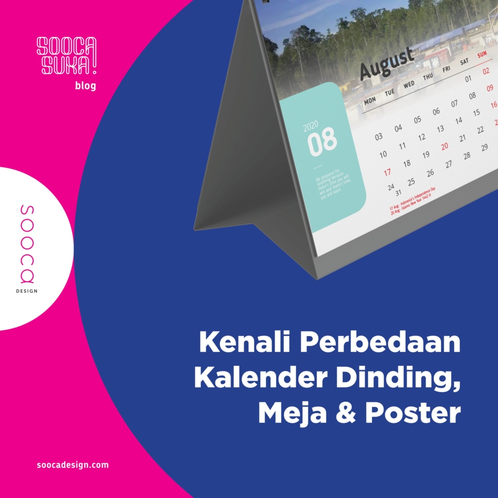 perbedaan kalender dinding, kalender meja & kalender poster