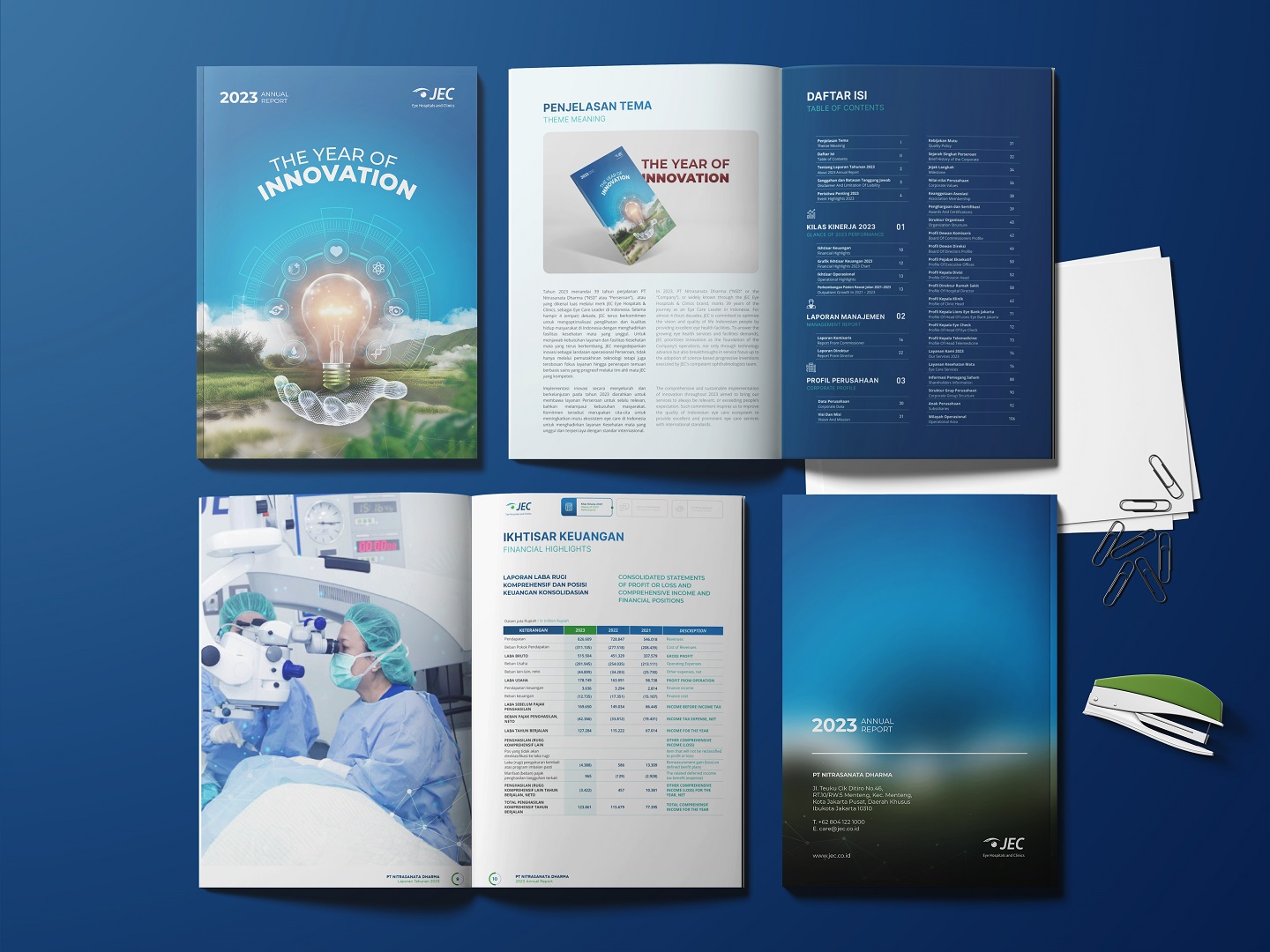 Desain Annual Report JEC-Jakarta Eye Center 2023