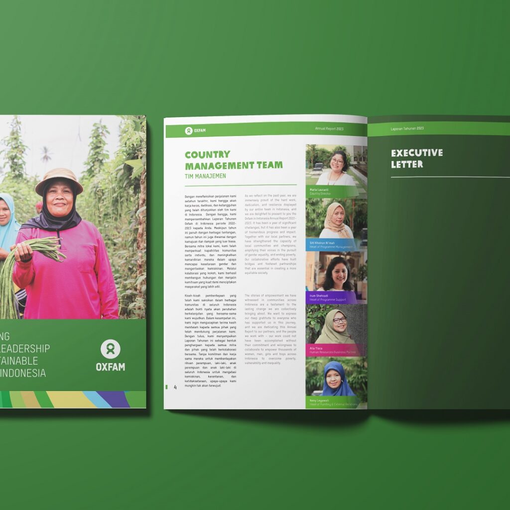 Jasa Pembuatan Annual Report OXFAM 2023 by SoocaDesign